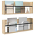 Polica za časopise s policom 2 pcs Sonoma hrast 80 x 12 x 30 cm