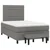 Vidaxl Box spring postelja z vzmetnico temno siva 120x200 cm blago