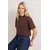 Trendyol Milla Ženska majica TWOAW20TS0096, Braon