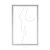 Plakat minimalistična silhueta ženskega telesa - 20x30 silver