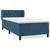 Vidaxl Box spring postelja z vzmetnico temno modra 80x200 cm žamet