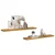 Polica na zidu 2 pcs Bež 120 x 23,5 x 4 cm Konstruirano drvo