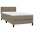 Vidaxl Box spring postelja z vzmetnico taupe 80x200 cm blago