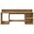 Radni stol s LED svjetlima 200x55x91 cm konstruirano drvo