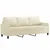 3-dijelni set sofa s jastucima krem od umjetne kože
