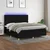 Vidaxl Box spring postelja z vzmetnico LED črna 180x200 cm blago