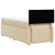 vidaXL Box spring postelja z vzmetnico krem 90x200 cm blago