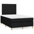 vidaXL Box spring postelja z vzmetnico črna 120x190 cm blago