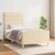 Vidaxl Posteljni okvir brez vzmetnice krem 100x200 cm blago