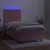 Vidaxl Box spring postelja z vzmetnico LED roza 100x200 cm žamet