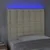 vidaXL LED posteljno vzglavje krem 90x5x118/128 cm umetno usnje