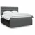 Vidaxl Box spring postelja z vzmetnico temno siva 180x200 cm blago