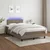 Vidaxl Box spring postelja z vzmetnico LED taupe 120x190 cm blago