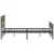 Vidaxl Kovinski posteljni okvir brez vzmetnice sonoma hrast 183x213 cm