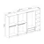 Hanah home Ormar Kale 315x190x52cm Antracit