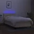Vidaxl Box spring postelja z vzmetnico LED krem 90x200 cm blago