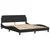 Krevet s madracem Dover crni 160x200 cm baršunasti