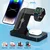 Bezicni punjač B-18 4u1 za 2x iPhone,Airpods,Apple Watch 15W crni