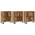 Kreveta 3 pcs Staro drvo 60 x 35 x 70 cm