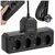 Vayox VA0469B-2 podaljšek 4 vtičnice 10A s stikali 2x USB-A 2x USB-C 2.1A 2 m črne barve