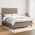 Vidaxl Box spring postelja z vzmetnico taupe 140x190 cm blago
