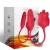 ARMONY - 3-IN-1 PINK, STIMULATOR, SUCTION AND UP&DOWN WITH RED TAIL
