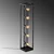 Opviq Podna lampa Kafes 13746, 21 x 21 x 102 cm, 5 x E27, 250 cm Kabl, Crna