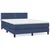 Vidaxl Box spring postelja z vzmetnico modra 140x200 cm blago