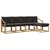 Set vanjskih sofa s jastukom 5 pcs Bijela i crna