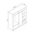 Hanah Home Garderober Kale-7171, 220x210x60 cm, Hrast-beli