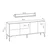 Hanah Home Komoda Lucky 180x80x40cm Belo-Crna