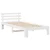 vidaXL Bela lesena postelja Bela Les 75 x 190 cm Preprosta