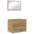 Set namještaja za kupaonicu 3 pcs Crni hrast Konstruirano drvo