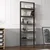 HANAH HOME Polica za knjige Hero Anthracite Antique Walnut