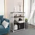 HANAH HOME Polica za knjige Letos Anthracite White