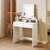 Songmics Toaletna mizica 40x80x145 cm bela