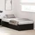 Krevet s ladicama Crni hrast 90 x 190 cm Konstruirano drvo