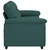 Vidaxl Dvosed temno zelen 180x81x84 cm blago