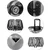 MyValice Set kofera 6869, 2 dela, Crni