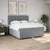 vidaXL Box spring postelja z vzmetnico svetlo siva 200x200 cm blago