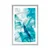 Plakat s paspartujem zelena peresa - 40x60 silver