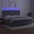 Krevet box spring s madracem LED svjetlosivi 200x200 cm baršun
