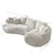 Atelier del Sofa Ugaona garnitura na razvlačenje Venedik Right, 317 x 163.5 x 71 cm, Bela