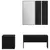 Set namještaja za predsoblje 3 pcs Crni hrast 80 x 31 x 40 cm