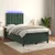 Vidaxl Box spring postelja z vzmetnico LED tem. zelena 120x200cm žamet