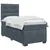 vidaXL Postelja boxspring z vzmetnico Temno siva 90 x 200 cm Žamet