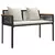 Vanjska klupa Crna i krem-bijela 117 x 54 x 74.5 cm poliratan