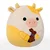 SQUISHMALLOWS Rumena kravica s čoko zajčkom - Bodie