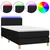 Vidaxl Box spring postelja z vzmetnico LED črna 90x190 cm blago