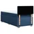 vidaXL Box spring postelja z vzmetnico modra 90x200 cm blago